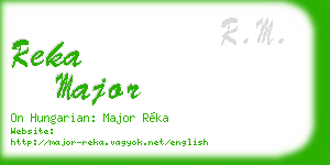reka major business card