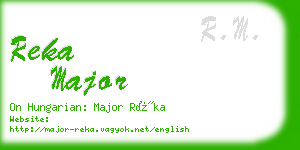 reka major business card
